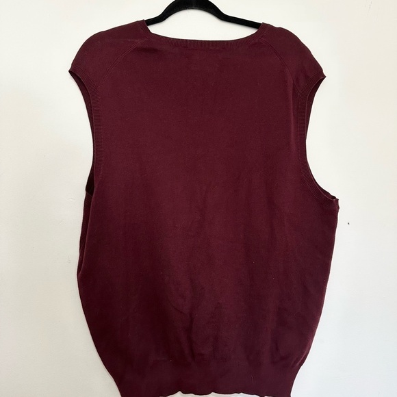 Polo by Ralph Lauren red sleeveless knit vest prima cotton size XL burgundy - Picture 3 of 4